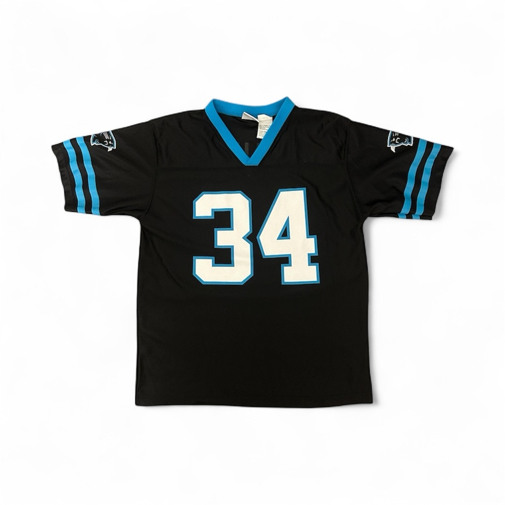 DeAngelo Williams Panthers Black and Blue Football Jersey